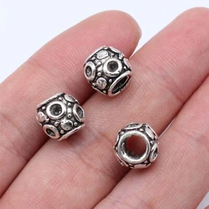 100 Stck. Tibetisches Silber Schönes Zwischenring Perlen 10x10 mm Zum Selbermachen Schmuckherstellung B17006 - Bild 1 von 3