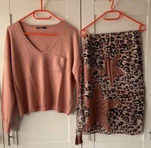 Leichter Pullover mit Kaschmir + Schal, Trend: LEO,Marc Aurel, Gr.38 - Bild 1 von 5