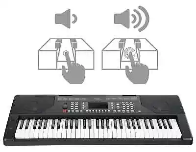 Digital 61-Tasten Keyboard E-Piano 300 Sounds & Rhythmen Touch Response Schwarz - Bild 1 von 4