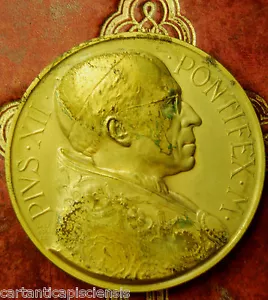 relic reliquia medal MEDAGLIA APERTURA PORTA SANTA GIUBILEO 1950 PIO XII - Bild 1 von 1