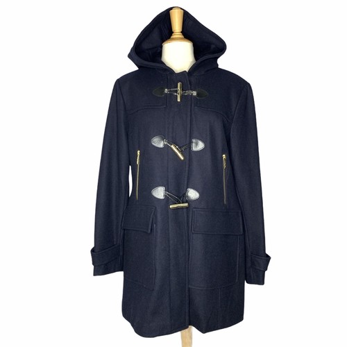 Michael Kors Peacoat Blue Toggle Wool Coat Womens Size 16 Lined G Buttons GUC