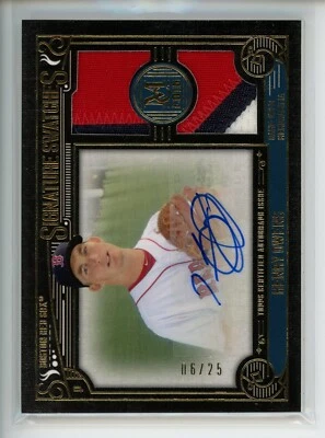 Muestra exclusiva Topps Museum Collection 2016 doble automática dorada Henry Owens/25 Foto 1 de 3