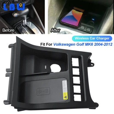 For Volkswagen Golf MK6 2004-2012 Fast Charging Car Wireless Charger Pad Holder - Image 1 of 4