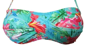 Para damas talla 8 bikini top M&S correa de banda desmontable arco frontal floral  - Imagen 1 de 7