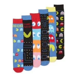 Calcetines Pac-Man Crew para hombre, paquete de 6 - Imagen 1 de 2