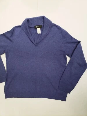 Suéter Pullover Jones New York Cashmere Chal Cuello en V Púrpura Talla M Foto 1 de 4