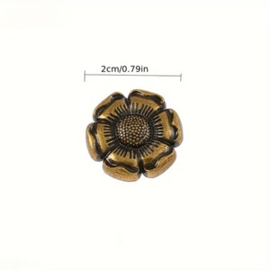 20pcs 2cm Flower Alloy Buttons Metal for DIY Clothes Craft Sewing Retro New - Picture 1 of 6