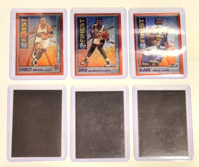 1995-96 Topps NBA Mystery Finest with Peal (Barkley-Malone-Robinson) 3 Card Lot - image 1 of 3