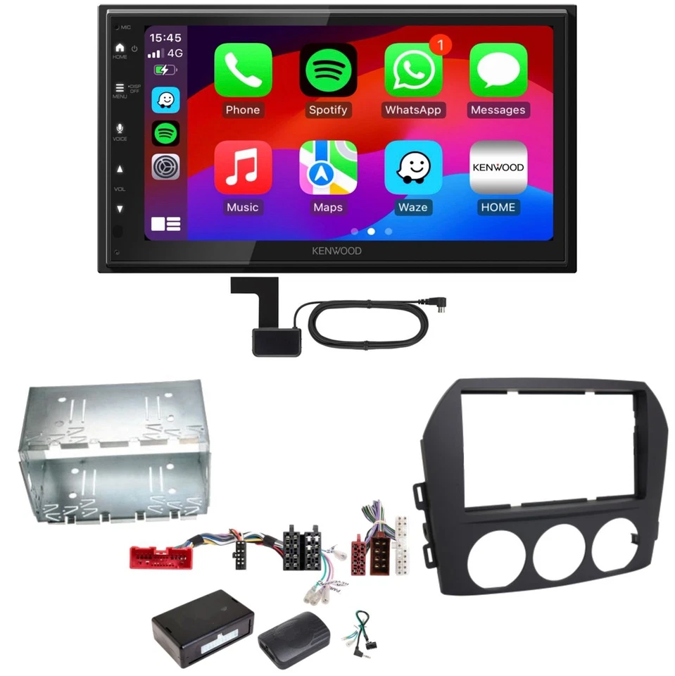 Kenwood DMX6523DABS Android Auto CarPlay Bluetooth Einbauset für Mazda MX-5 NC - Bild 1 von 1