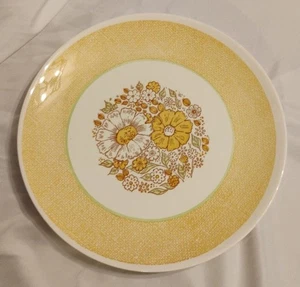 Nosegay Patterned 12" Platter Marked Made In The USA Yellow Sunflowers - Picture 1 of 2