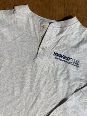 Camisa Henley Vintage EE. UU. Oeste EE. UU. Juegos Olímpicos Para Hombres L Union Line Gris Manga Larga EE. UU. Foto 1 de 4