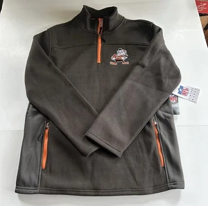 Cleveland Browns Sweatshirt mit Reißverschluss Herren Medium bestickt neu mit Etikett - Bild 1 von 4
