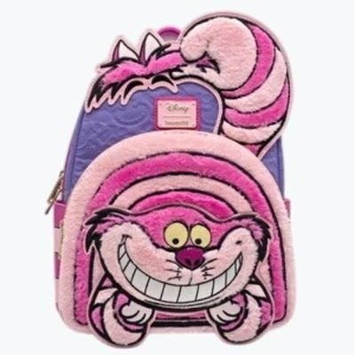 Mini Mochila Difusa Figura Gato Chesire Alicia en el País de las Maravillas Nuevo con Etiquetas Loungefly Disney Foto 1 de 4