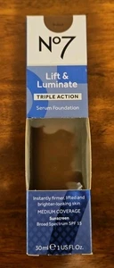 No7 Lift & Luminate Triple Action Serum Foundation Bamboo SPF 15 EXP 9-26 - Picture 1 of 5