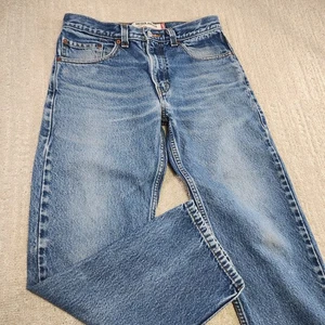Vintage Levis 505 Jeans Men 32x29 Y2K Straight Leg Whiskers Marble Distressed - Picture 1 of 14