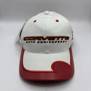Corvette 50th Anniversary Limited Edition Cap Hat-‘53 Version White/Red #71/1953 - Picture 1 of 16