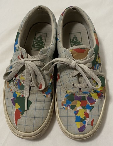 Scarpe Vans Distressed Save Our Planet Mappa del Mondo Taglia 5 5 M 7 W Sneakers