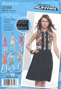 Simplicity 0588 Project Runway Misses Top Skirt Shorts Sewing Pattern Uncut - Picture 1 of 2