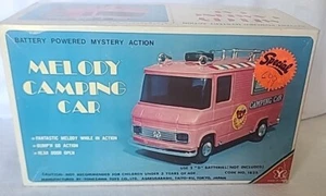 Vintage 70's Yonezawa Japan Battery Operated Melody Camping Car MIB Works Great - Picture 1 of 12