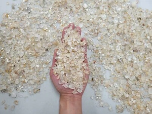 Tumbled Clear Quartz Crystal Chips Bulk, Gemstone Undrilled Crystal Beads - Picture 1 of 4