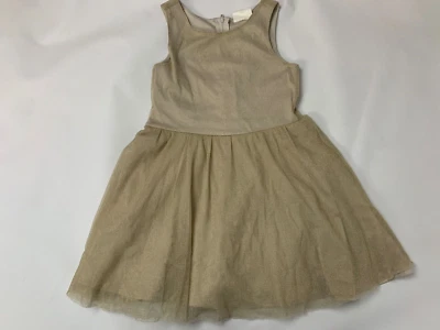 Vestido acampanado Crazy 8 dorado brillante de tul 5 excelente Foto 1 de 3