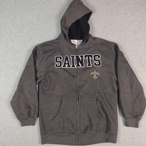 VETEMENTS Felpa con cappuccio e zip NFL Team Apparel NEW ORLEANS SAINTS BAMBINO TAGLIA L