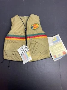 New Rare Vintage 70s 80s Bass Pro Shops Life Jacket Coast Guard Vest Youth Long - Picture 1 of 12
