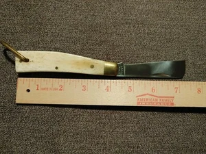 KA-BAR WLR89  White Whaler Knife Beautiful White Smooth Bone Handle - Picture 1 of 7