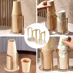 1Pcs Disposable Cup Storage Holder Shelf Upright Coffee Shop Drink Stand Rack - Picture 1 of 16