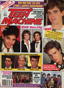 Rivista Teen Machine maggio 1985 Madonna Wham Duran Twisted Sister Menudo Corey H - Foto 1 di 20