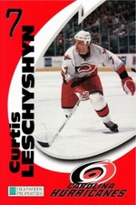 Curtis Leschyshyn 1998-99 Carolina Hurricanes Team Issue Postcard