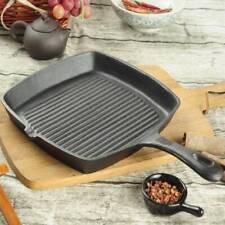 Cast Iron Pre Seasoned Skillet Frying Pan Griddle BBQ Grill Non Stick Cookware