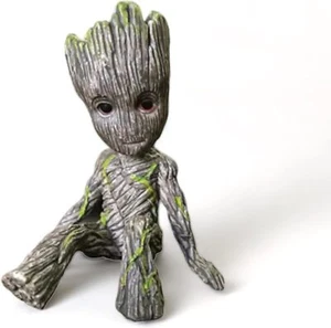 Miniature Fairy Garden Sitting Groot Figurine PVC Statue Groot in for Kids Home - Picture 1 of 9