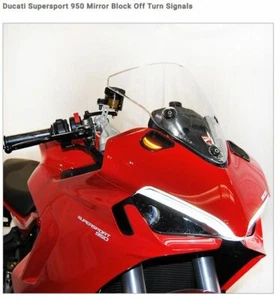 Ducati Supersport 950 Mirror Block Off Turn Signals NEW RAGE CYCLES - Foto 1 di 8