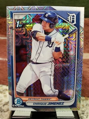 2024 Bowman Chrome Prospects Mojo Refractor Enrique Jimenez Detroit Tigers - Image 1 of 2