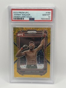 2023 UFC Panini Prizm Johnny Walker Under Card GOLD Disco PRIZM /10 PSA 10