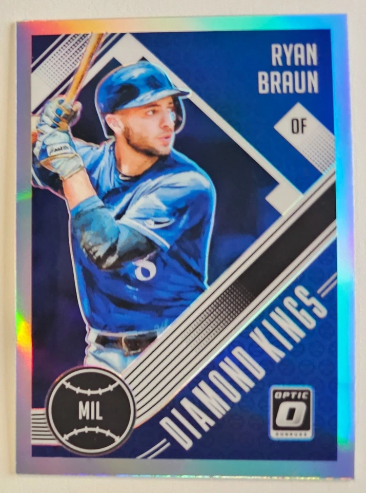 2018 Panini Optic Diamond Kings Holo Prizm Ryan Braun #16 Milwaukee Brewers - Image 1 of 1