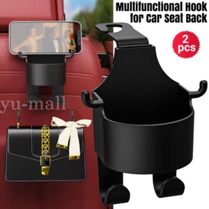 2x Multifunctional Hook for Car Seat Back, 2 in 1 Car Hook & Backseat Cup Holder - Picture 1 of 10
