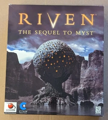 Riven the Sequel to Myst PC Game 5 CDs 1997 Complete in Box CIB Windows Mac - Image 1 of 4