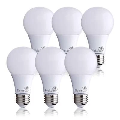 6 Pack Bioluz LED A19 40 Watt LED Light Bulbs Non Dimmable - Image 1 of 4