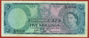 GOBIERNO DE FIJI 1. 9. 5 chelines P-51d 1964 F/MUY - Imagen 1 de 2
