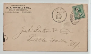 Toldeo O 1887 #213 Bullseye cl corner advt WA RUNDELL & Co Grain Comm (f230) - Picture 1 of 2