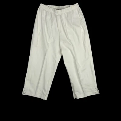 NUEVO Pantalones capri Quaker Factory XS marfil pedrería para mujer Foto 1 de 4