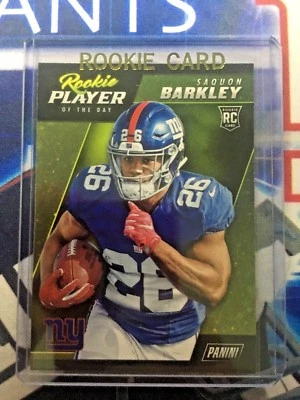 SAQUON BARKLEY RC 2018 Panini 🏈Player of the Day ROOKIE R6  Eagles🦅 Giants QTY - Image 1 of 3