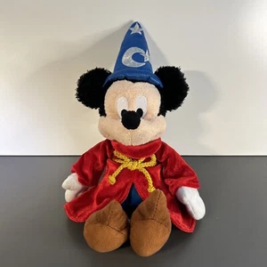 Disney Fantasia Plush Mickey Mouse 12” Sorcerer Magic Small Wizard Disney Parks - Picture 1 of 7