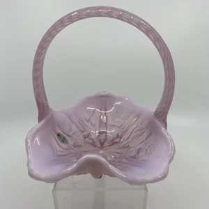 Fenton 2004 Rosemilk Basket 6838 NZ Handmade In The USA! - Picture 1 of 8