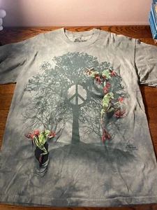 2008 Men’s The Mountain Tree Frog Peace Green Tshirt Size L David Penfound - Picture 1 of 10