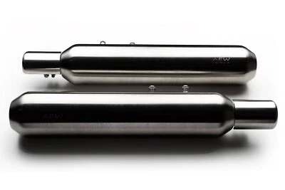 AEW TE202 PERFORMANCE EXHAUST SS MATTE POLISHED FIT FOR R.E SUPER METEOR 650 - Image 1 of 3