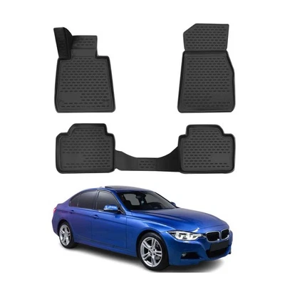 Tapetes OMAC forro para BMW Serie 3 F30 F31 2012-2018 goma TPE negro 4 piezas Foto 1 de 4