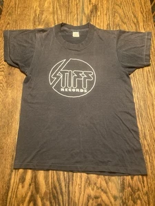 Vintage 80s STIFF RECORDS Single Stitch Tshirt Screen Stars Gr. L 5050 USA Punk RAR - Bild 1 von 10